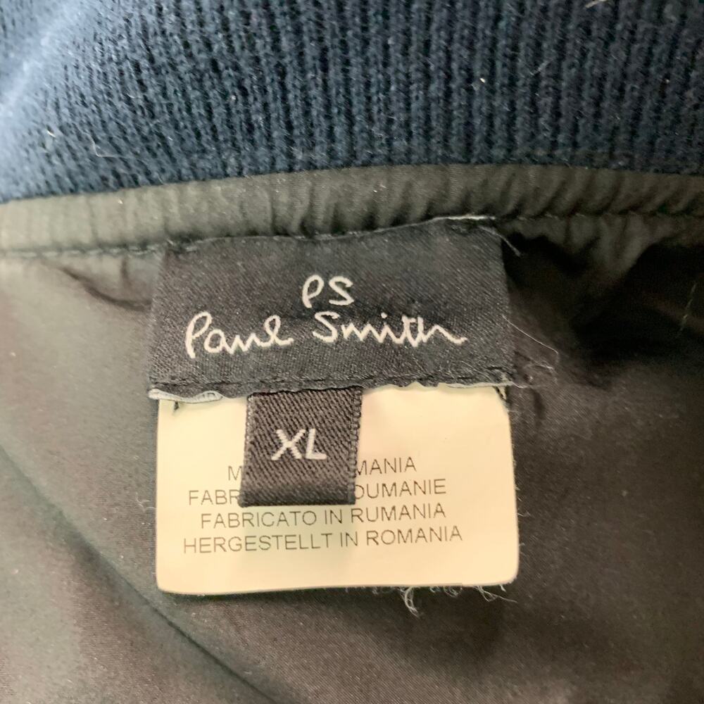 PAUL SMITH Size XL Navy Quilted Nylon Zip Up Vest - Picture 4 of 4